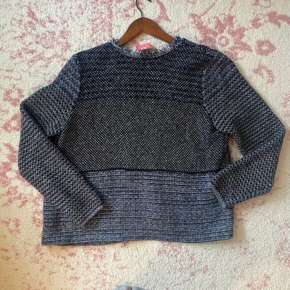 2000s Boho‎ Chic Blue Distressed Patchwork Jacket - image 4